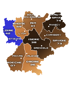 Cartes des recherches de fuites d'eau non destructives à Saint-Etienne (42 - Loire)